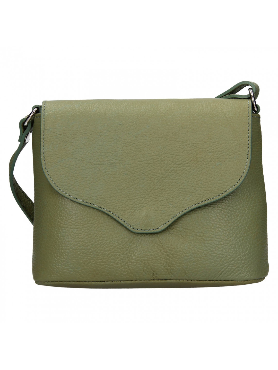 Dámská kožená crosbody kabelka Italia Alice – zelená